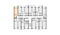 1-xonali xonadon 57.56 m²  7/7 qavat | Bochka Resort Turar-joy majmuasi