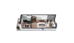 1-комн. квартира 29.24 м²  8/10 этаж | Жилой комплекс YANGIOBOD RESIDENCE