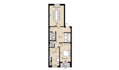 2-xonali xonadon 81.3 m²  4/8 qavat | Mustaqillik Avenue Turar-joy majmuasi
