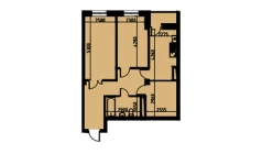 3-комн. квартира 62.02 м²  3/10 этаж | Жилой комплекс YANGIOBOD RESIDENCE