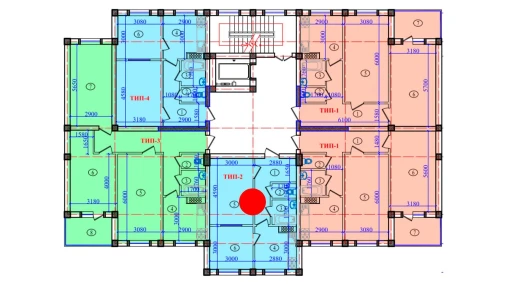 2-xonali xonadon 51.2 m²  3/9 qavat | Orzular Turar-joy majmuasi