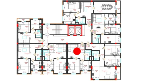 2-комнатная квартира 46.6 м²  10/12 этаж | Жилой комплекс CHINARA PARK