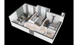 2-xonali xonadon 50.3 m² 8/16 qavat | TRINITY Turar-joy majmuasi 2-xonali xonadon 50.3 m² 8/16 qavat | TRINITY Turar-joy majmuasi