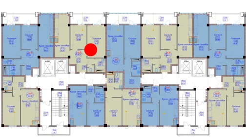 2-комнатная квартира 74.31 м²  1/12 этаж | Жилой комплекс SPUTNIK AVENUE