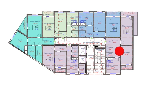 2-комнатная квартира 72.4 м²  11/16 этаж | Жилой комплекс TRINITY