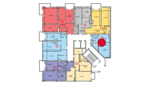 2-xonali xonadon 42.2 m²  11/14 qavat | Al-Barakat Turar-joy majmuasi