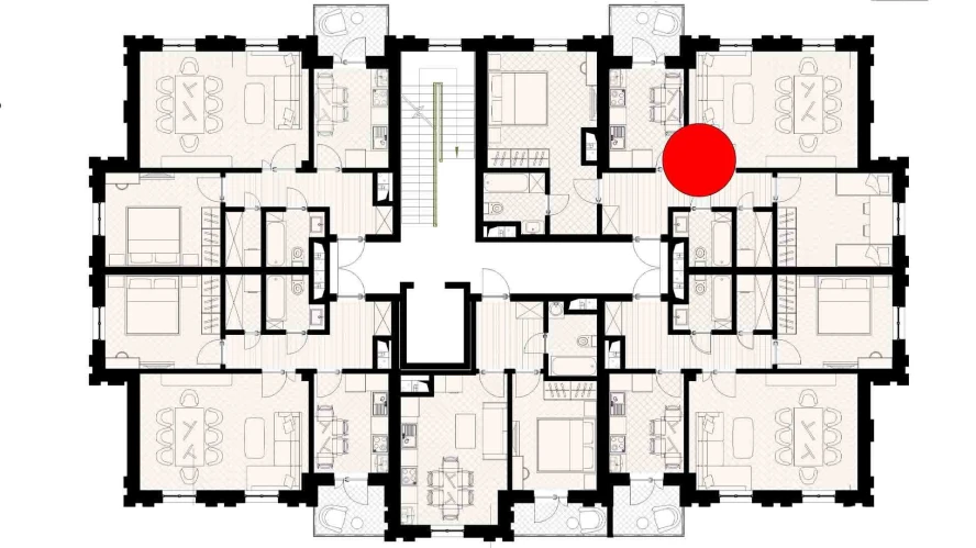 3-комн. квартира 83.04 м²  3/9 этаж | Жилой комплекс SHARQ