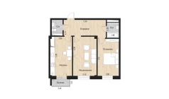 2-комн. квартира 66.35 м²  2/10 этаж | Жилой комплекс Ko'kcha-Oqtepa