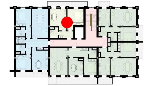 1-xonali xonadon 41.25 m²  8/9 qavat | SHARQ Turar-joy majmuasi