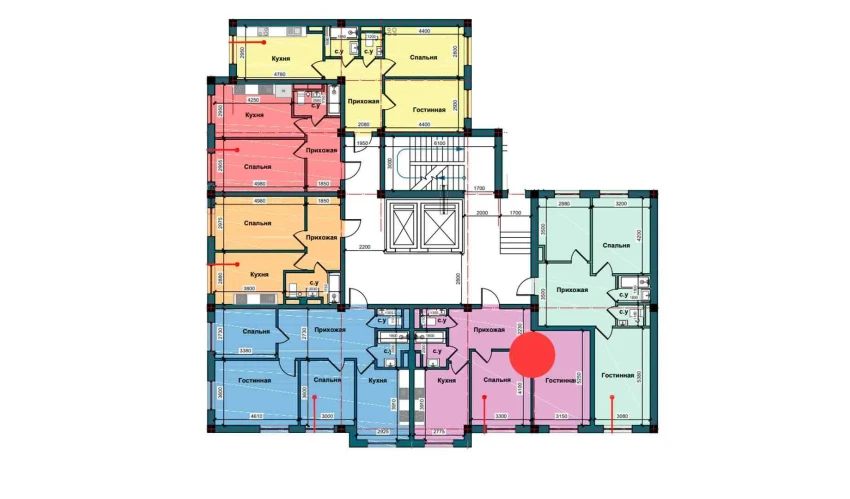 2-xonali xonadon 61 m²  1/10 qavat | NUR BARAKA Turar-joy majmuasi