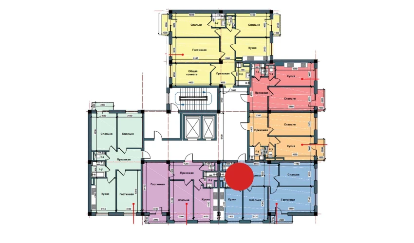 3-комнатная квартира 87.2 м²  5/10 этаж | Жилой комплекс NUR BARAKA