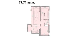 2-комн. квартира 79.71 м²  9/16 этаж | Жилой комплекс MAVERA TOWN