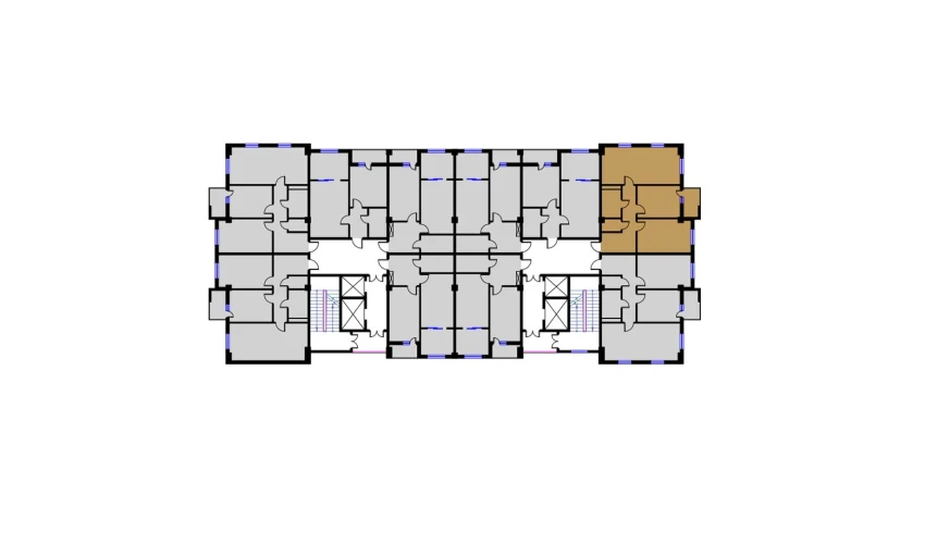 2-комнатная квартира 74.75 м²  16/16 этаж | Жилой комплекс BRILLIANT