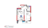 2-комн. квартира 45.08 м²  13/16 этаж | Жилой комплекс BI SAN'AT