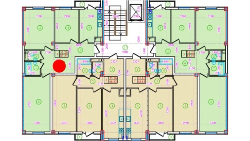 3-xonali xonadon 83.54 m²  5/9 qavat | Bog’zor Turar-joy majmuasi