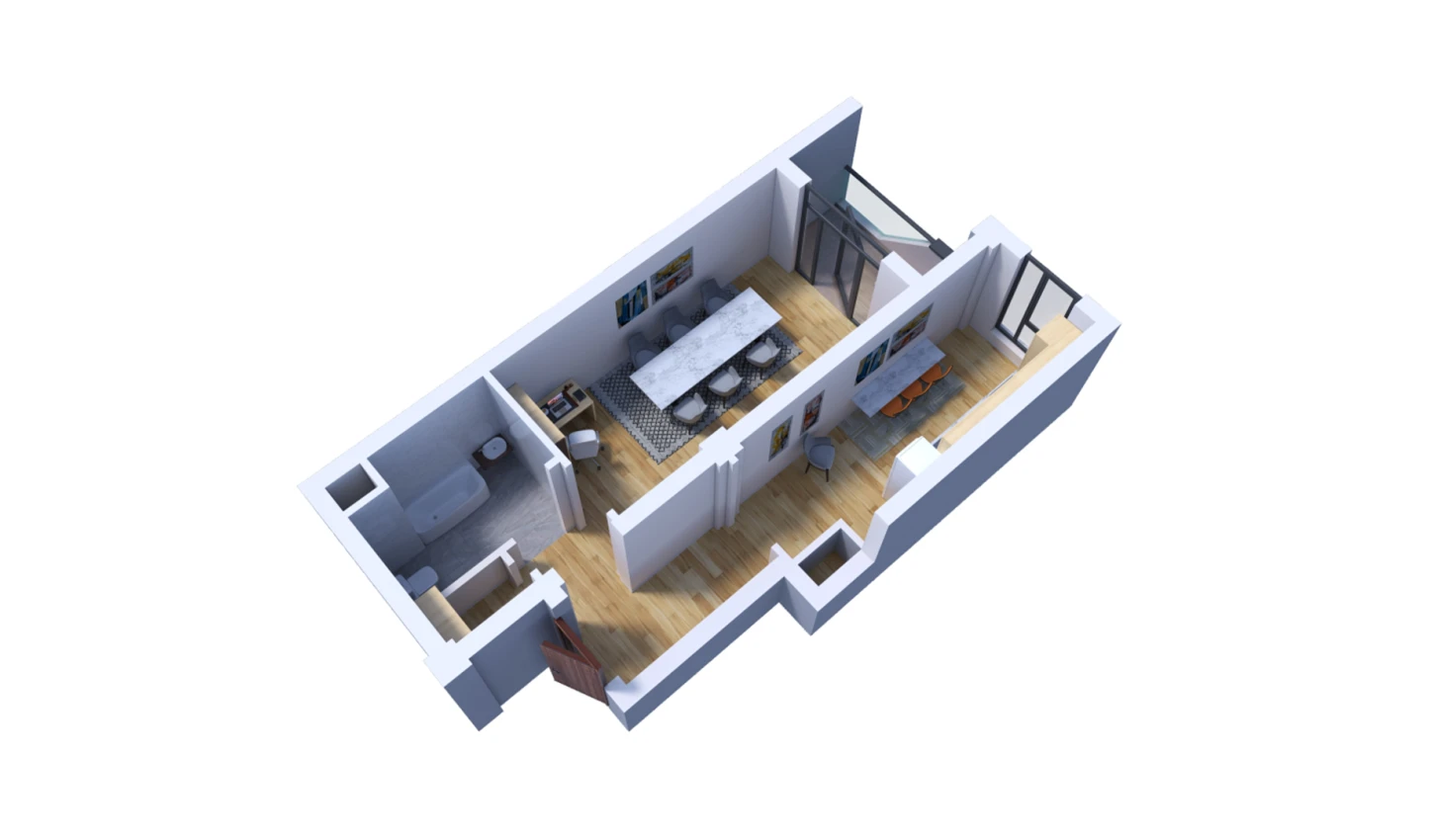 1-xonali xonadon 53 m²  15/16 qavat | Musaffo Turar-joy majmuasi