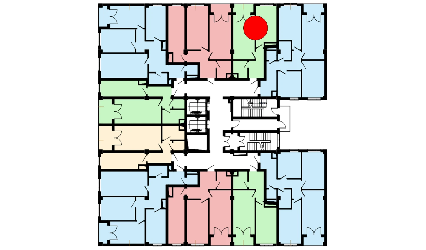 1-комн. квартира 45.6 м²  10/16 этаж | Жилой комплекс Musaffo