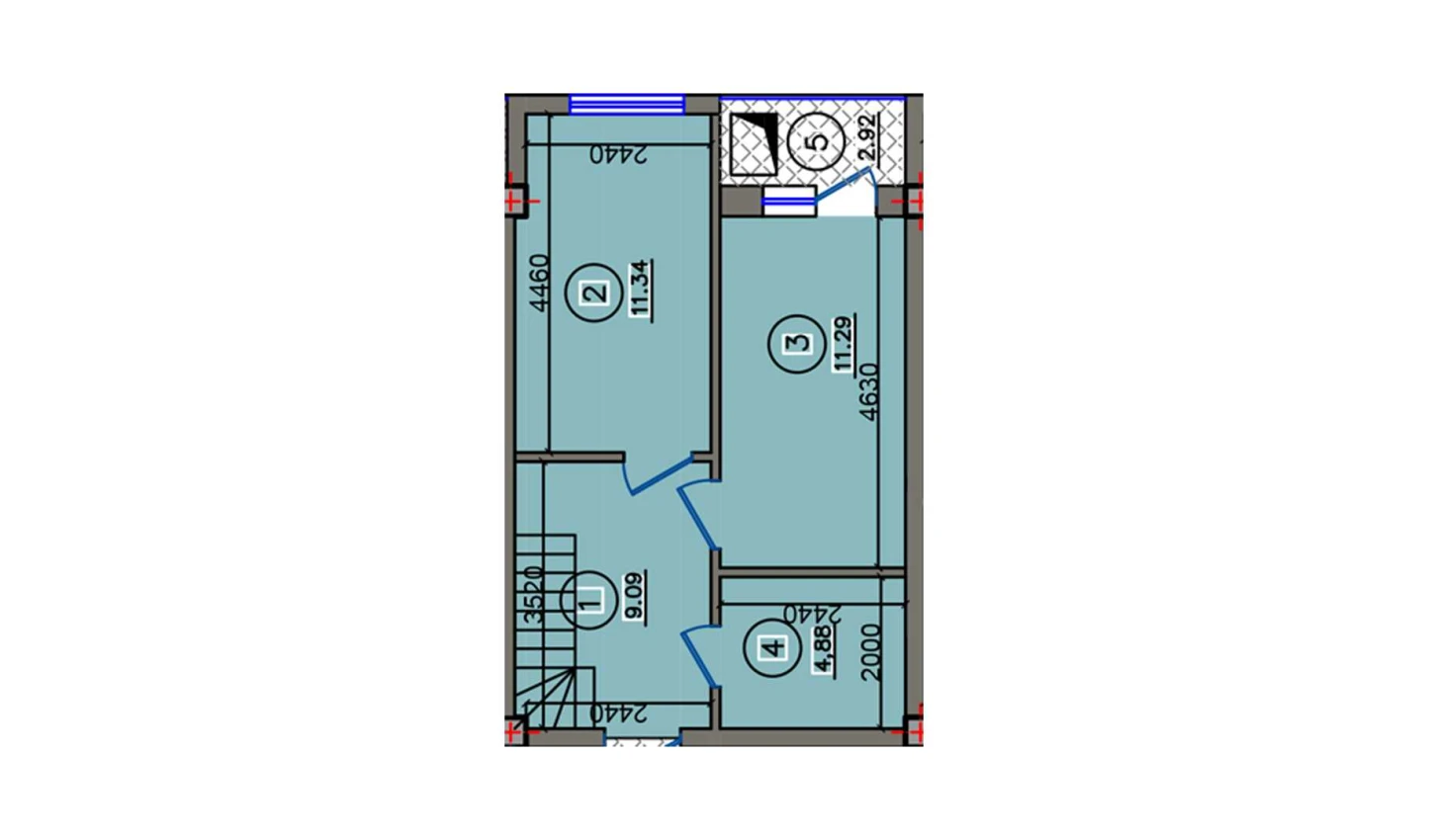 1-комн. квартира 39.44 м²  9/10 этаж | Жилой комплекс Qibray City