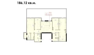 4-xonali xonadon 186.12 m²  9/16 qavat | MAVERA TOWN Turar-joy majmuasi