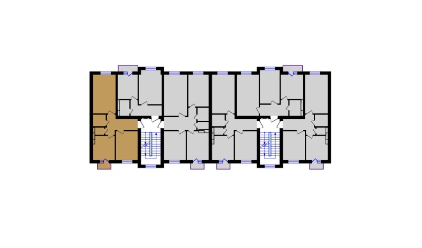 2-xonali xonadon 57.26 m²  5/5 qavat | QIZILTEPA Turar-joy majmuasi