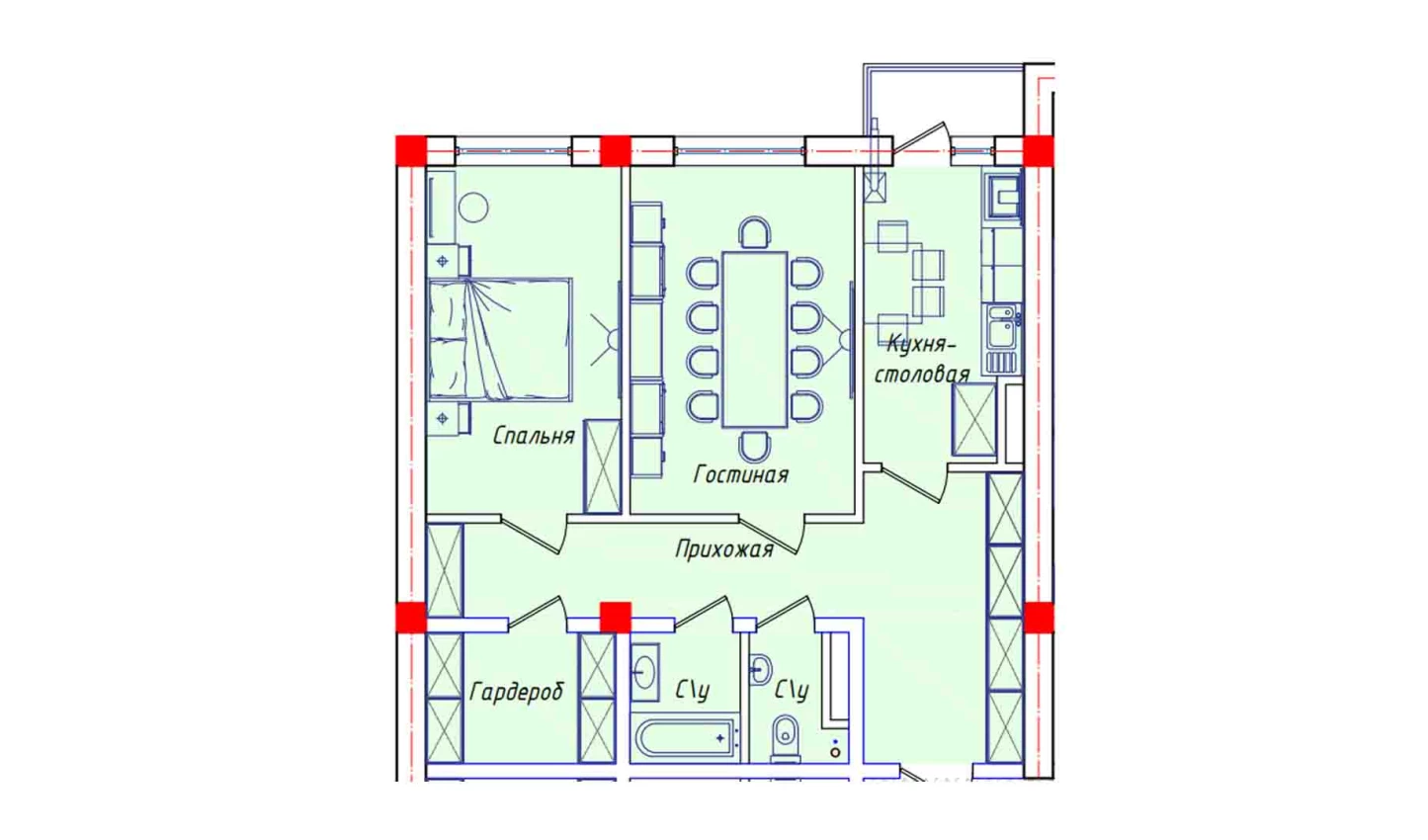 5-комн. квартира 127.12 м²  7/8 этаж | Жилой комплекс STAR HOUSE RESIDENCE