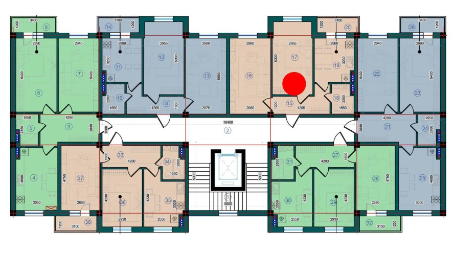 2-xonali xonadon 114.2 m²  5/5 qavat | Bristol Turar-joy majmuasi