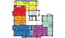 1-xonali xonadon 43.5 m²  5/10 qavat | NUR BARAKA Turar-joy majmuasi