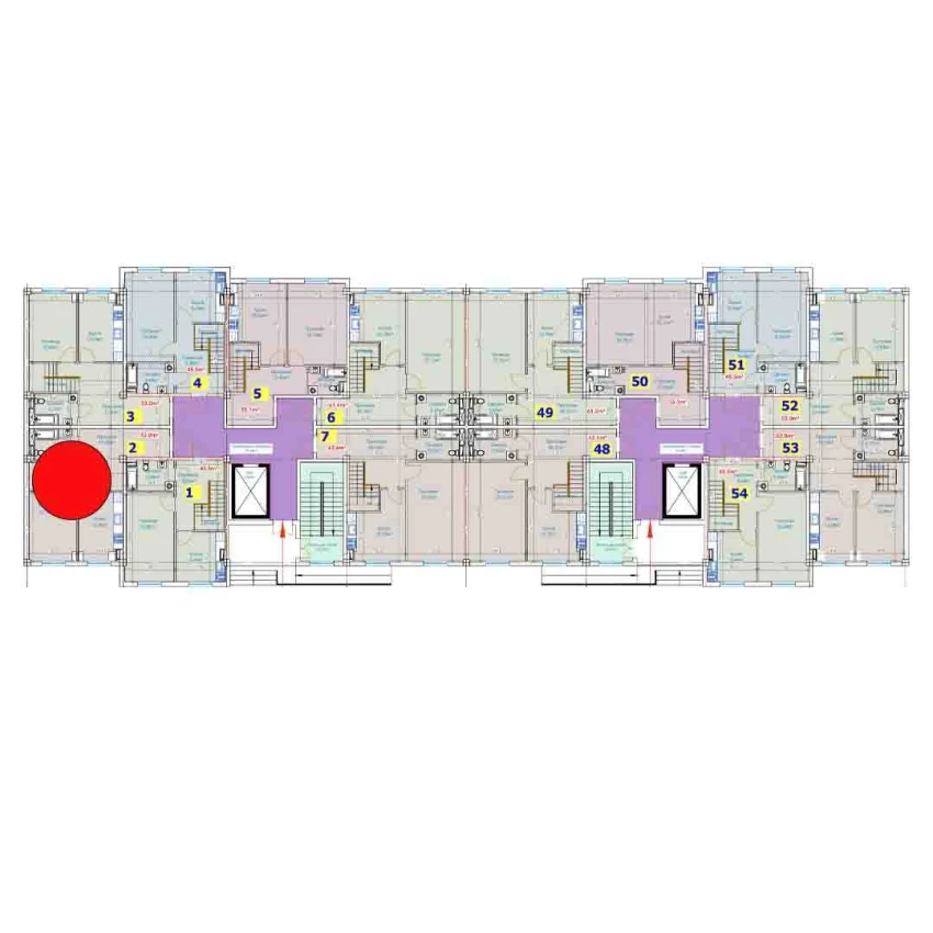 1-xonali xonadon 104 m²  1/9 qavat | YANGI AVLOD Turar-joy majmuasi