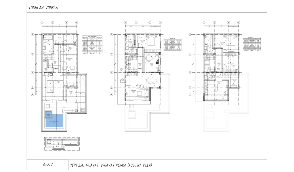 7-xonali xonadon 241.65 m²  1/1 qavat | TUSHLAR VODIYSI Turar-joy majmuasi