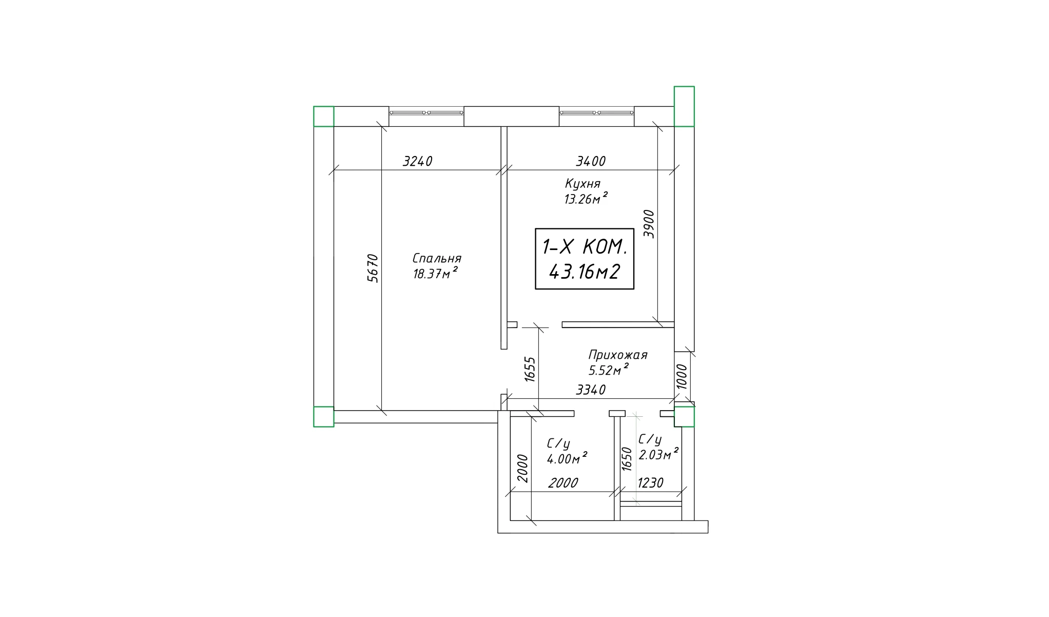 1-комн. квартира 43.16 м² 3/4 этаж | Жилой комплекс SABZAVOT CITY 1-комн. квартира 43.16 м² 3/4 этаж | Жилой комплекс SABZAVOT CITY