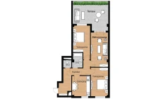 3-комн. квартира 116.74 м²  3/16 этаж | Жилой комплекс Musaffo