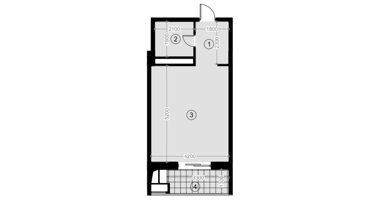 1-комн. квартира 34.8 м²  5/12 этаж | Жилой комплекс NAVRUZ GROUP