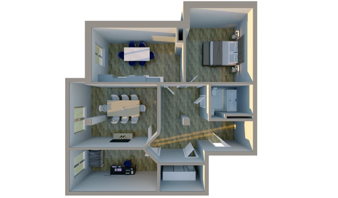 3-комнатная квартира 104 м²  4/10 этаж | Жилой комплекс BRIDGE