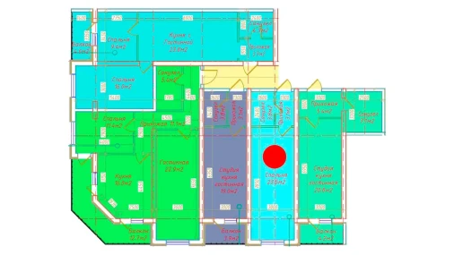 1-комнатная квартира 30.4 м²  2/16 этаж | Жилой комплекс DO'MBIROBOD RESIDENCE