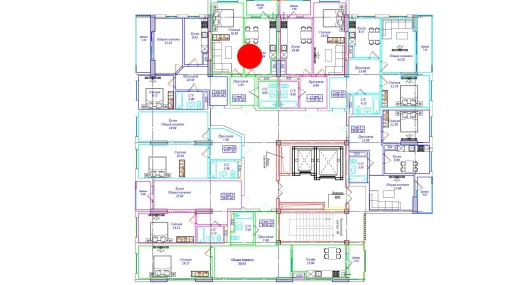 1-xonali xonadon 46.1 m²  4/17 qavat | UCHTEPA CITY Turar-joy majmuasi