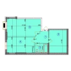 2-xonali xonadon 58.4 m²  9/9 qavat | Uchtepa Avenue Turar-joy majmuasi