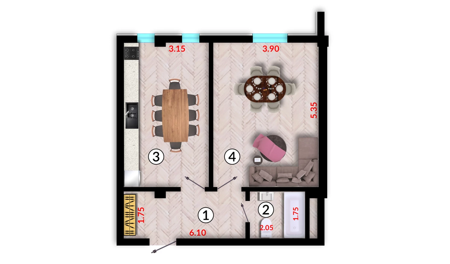 1-комн. квартира 50 м²  10/10 этаж | Жилой комплекс Ko'kcha-Oqtepa