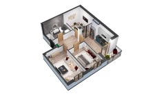 2-комн. квартира 58.75 м²  2/10 этаж | Жилой комплекс YANGIOBOD RESIDENCE