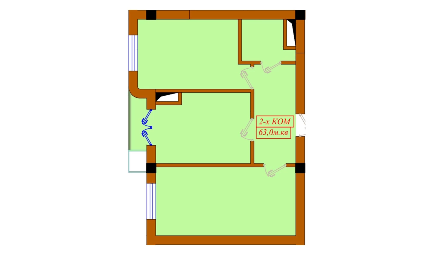 2-комн. квартира 63 м²  3/12 этаж | Жилой комплекс Aviasozlar Plaza