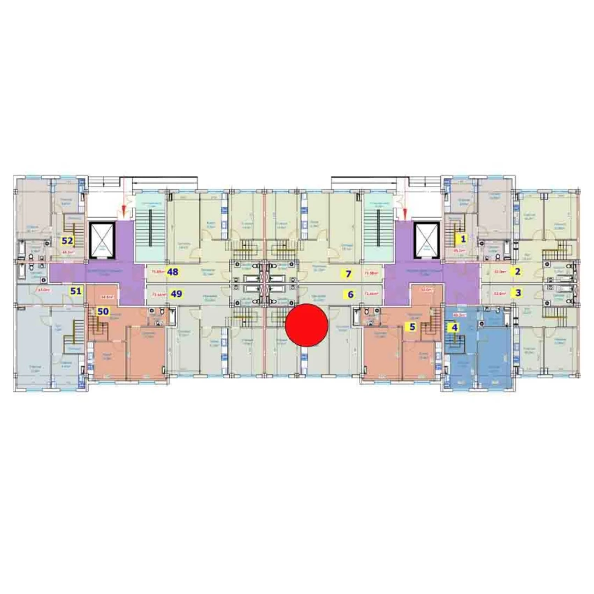 1-xonali xonadon 147.16 m²  1/9 qavat | YANGI AVLOD Turar-joy majmuasi