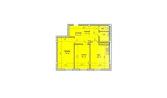3-комн. квартира 65.7 м² 1/9 этаж | Жилой комплекс Yuksalish Nurafshon 3-комн. квартира 65.7 м² 1/9 этаж | Жилой комплекс Yuksalish Nurafshon