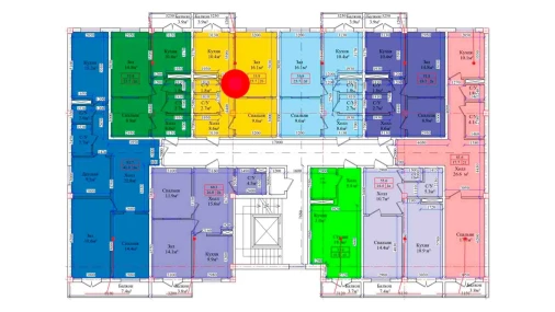 2-комнатная квартира 53.9 м²  9/9 этаж | Жилой комплекс CHIRCHIQ CITY