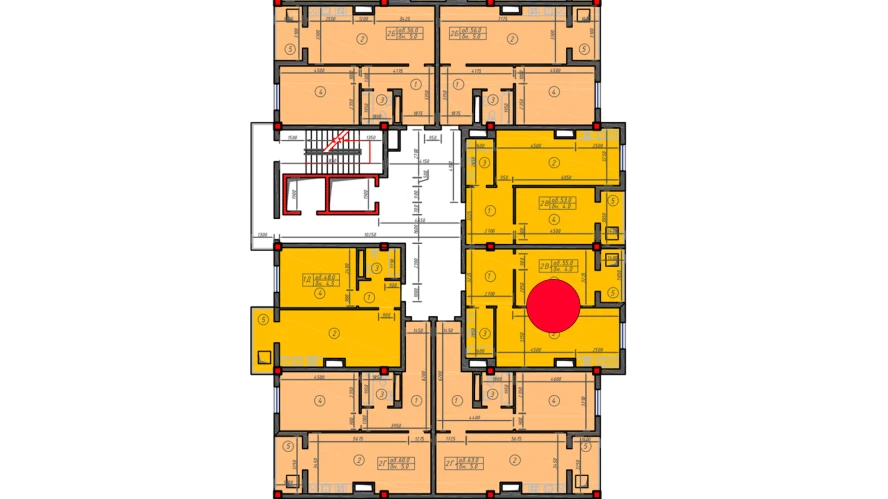 1-xonali xonadon 55 m² 11/12 qavat | Sokin hayot Turar-joy majmuasi 1-xonali xonadon 55 m² 11/12 qavat | Sokin hayot Turar-joy majmuasi