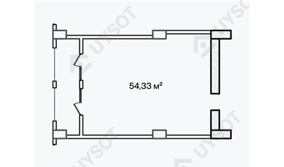 2-xonali xonadon 54.33 m² 15/16 qavat | NEOM TOWER Turar-joy majmuasi 2-xonali xonadon 54.33 m² 15/16 qavat | NEOM TOWER Turar-joy majmuasi