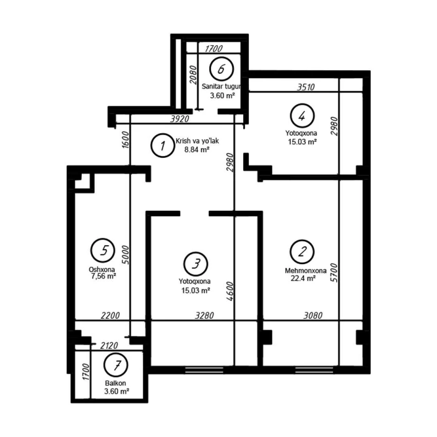 3-комн. квартира 76 м² 5/8 этаж | Жилой комплекс YASHIL VODIY RESIDENCE 3-комн. квартира 76 м² 5/8 этаж | Жилой комплекс YASHIL VODIY RESIDENCE