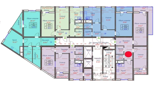 2-xonali xonadon 78.9 m²  4/16 qavat | TRINITY Turar-joy majmuasi