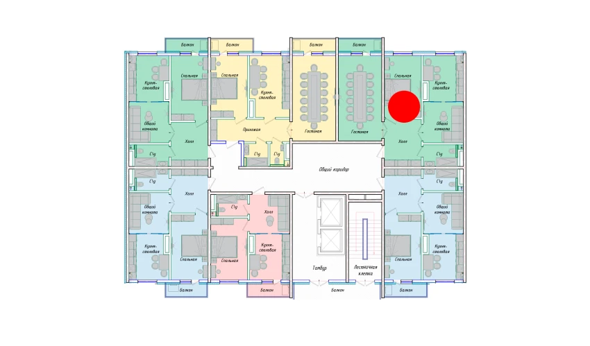 3-xonali xonadon 77.96 m²  6/12 qavat | SERGELI CITY Turar-joy majmuasi