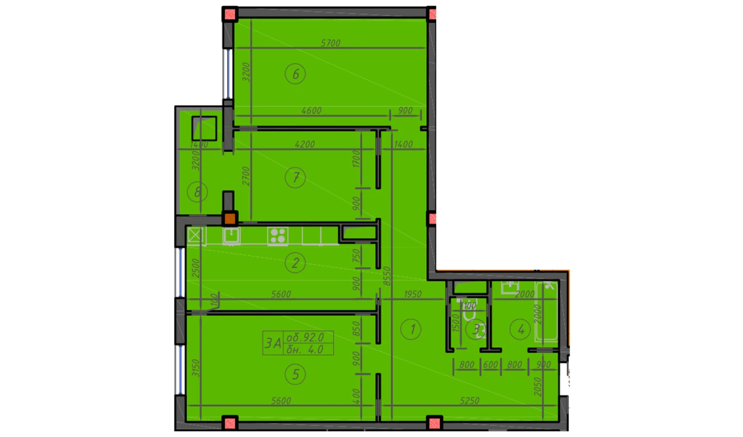 1-комн. квартира 92 м²  4/12 этаж | Жилой комплекс Sokin hayot