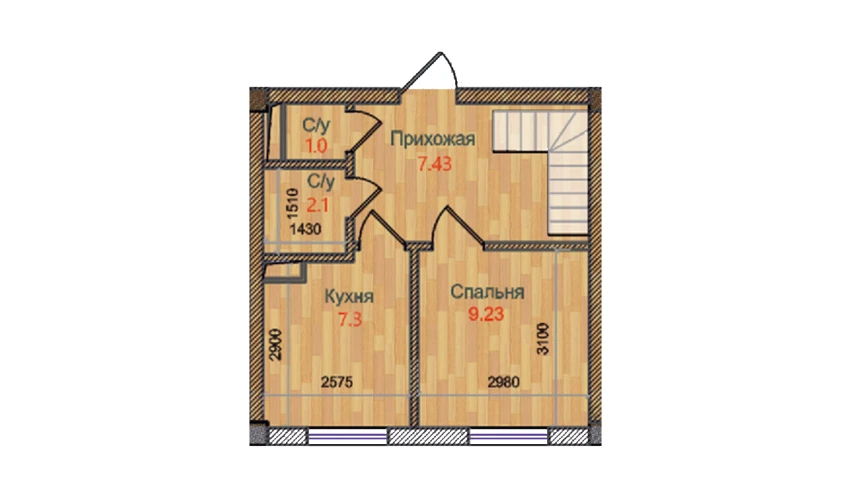 1-комнатная квартира 54 м²  1/6 этаж | Жилой комплекс MBG