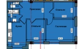 3-xonali xonadon 70.7 m²  1/10 qavat | NUR BARAKA Turar-joy majmuasi